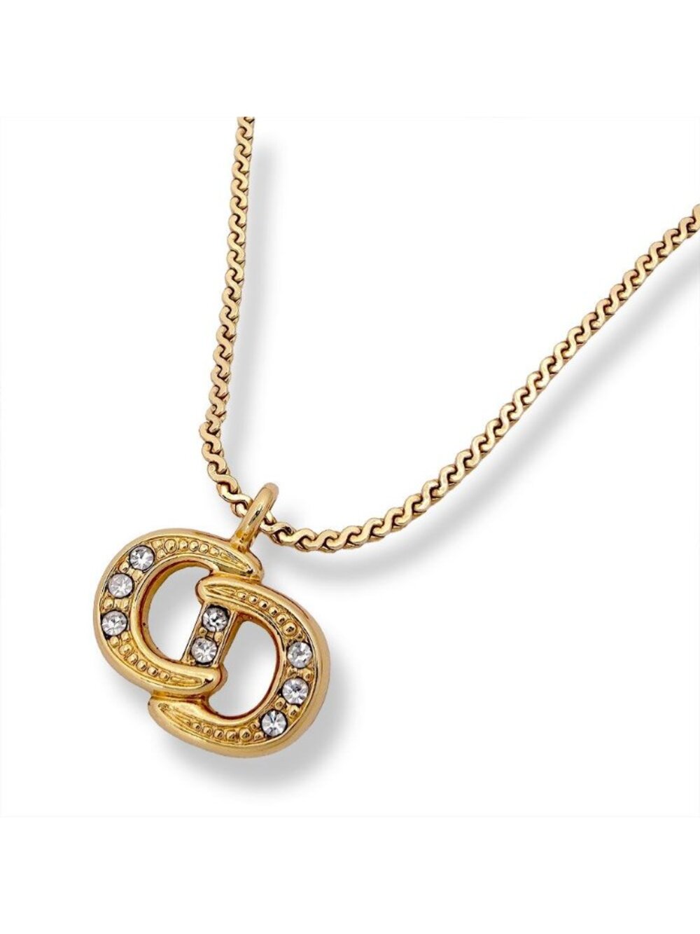 Dior Logo Necklace Gold